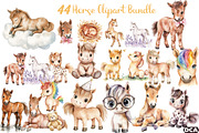 Watercolor Horse Clipart Bundle, an Illustration by DreamCafeArt (Thumbnail 1 of 7)