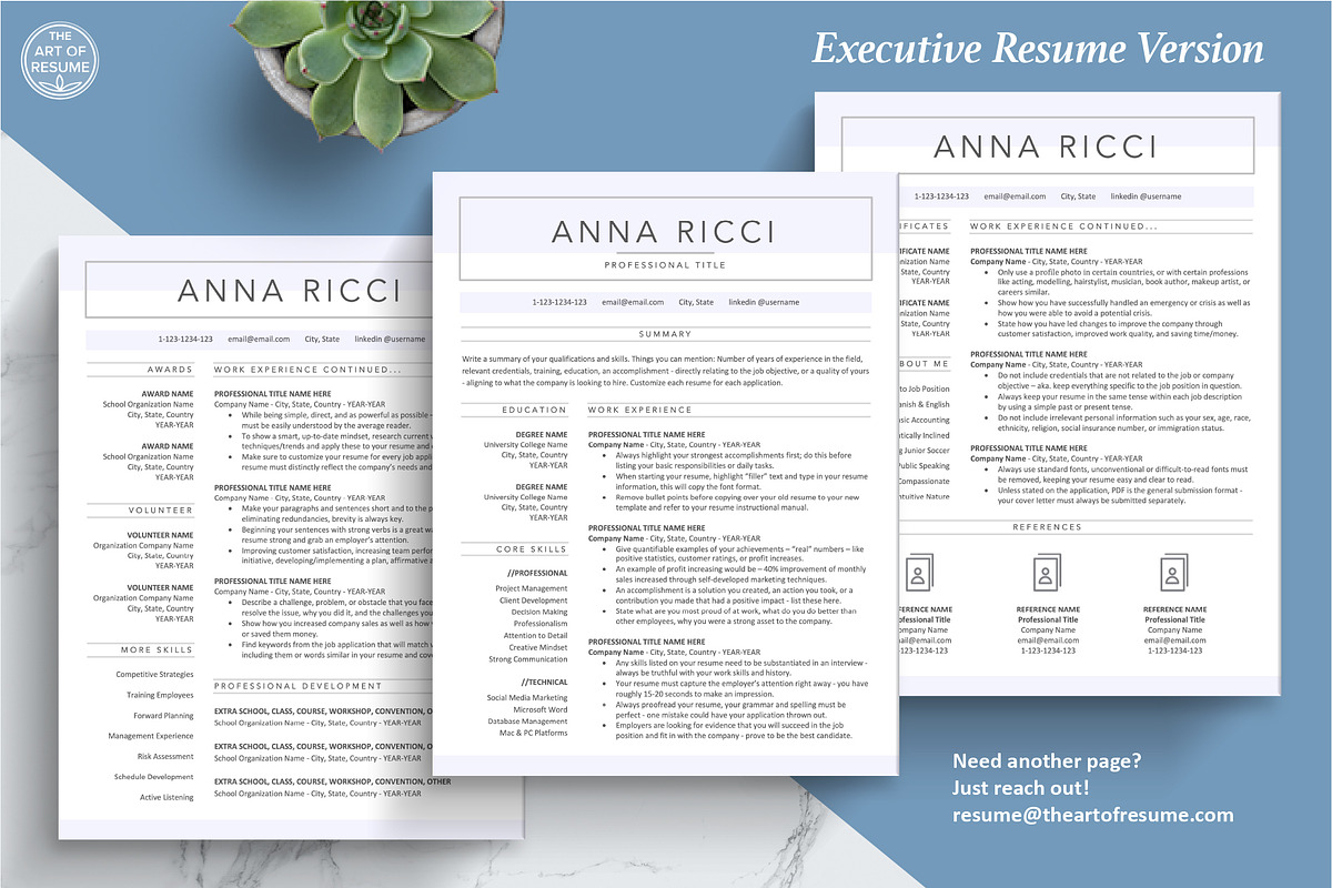 Executive Resume CV & Cover Letter, a Resume Template by The Art of Resume (Photo 5 of 8)