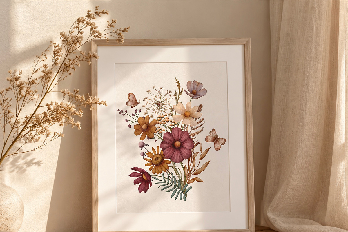 Autumn Meadow Watercolor Collection, a Seasonal Illustration by DiashaArt (Photo 4 of 10)