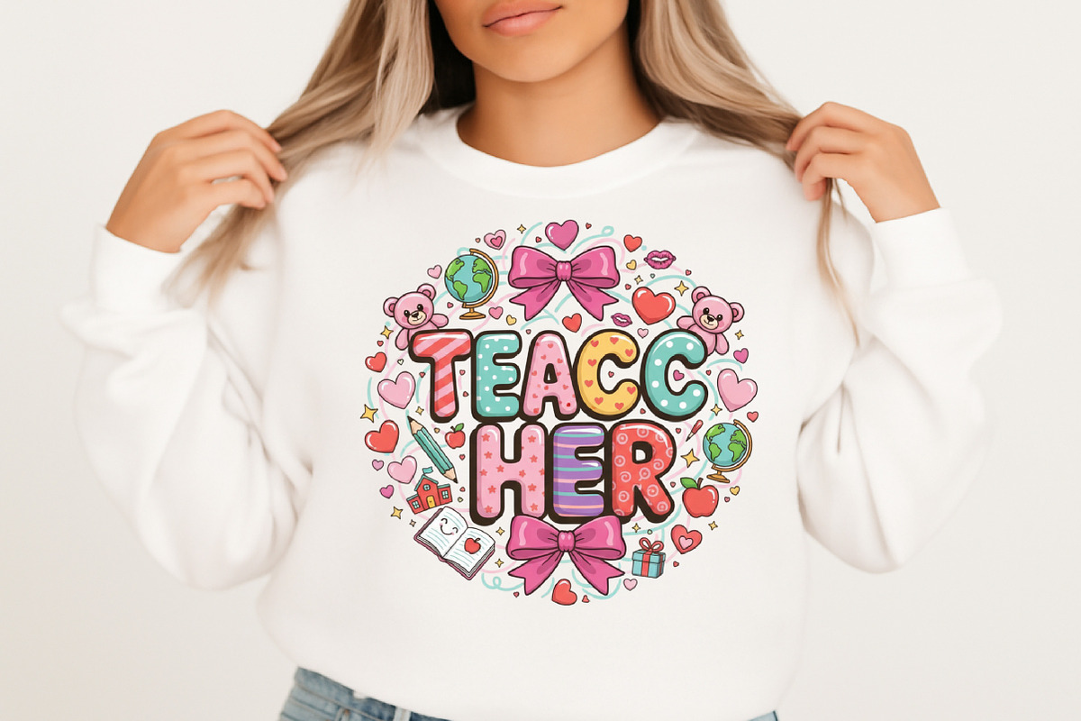 Preppy Teacher Valentine Png, Coquet, an Illustration by Designking (Photo 4 of 6)