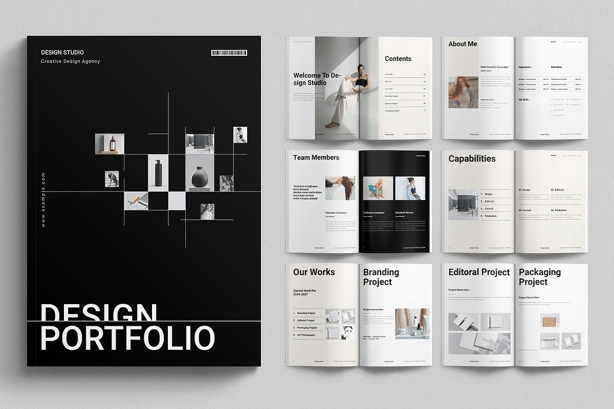 Graphic Design Portfolio Brochure, a Brochure Template by E-Type (Photo 1 of 8)