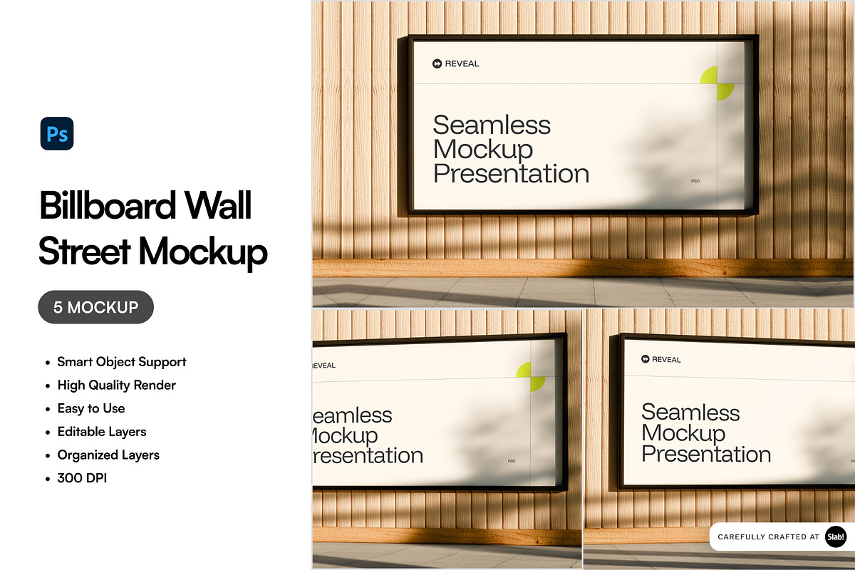 Billboard Wall Street Mockup, an Advertising Mockup by SLAB! Design (Photo 1 of 7)