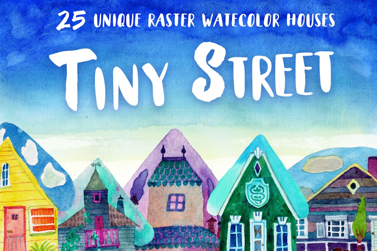 Tiny street illustrations set, an Illustration by Dmitry_Nekrasov (Photo 1 of 9)