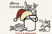 Merry Fishmas SVG Christmas Fishing, an Object Graphic by TanchaArt (Thumbnail 1 of 5)