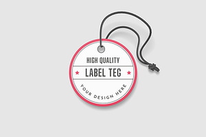 Round Label Tag Mockup