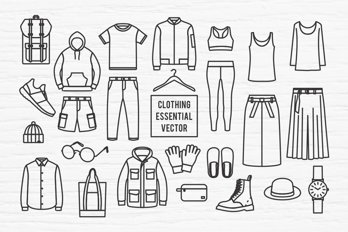 Clothing Essential Vector, an Object Graphic by Dega Syukurilah (Photo 1 of 4)