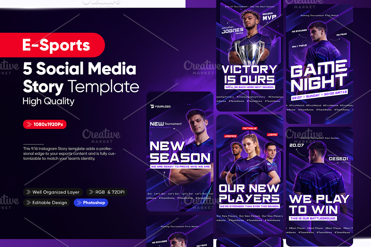 Esports Instagram Story Pack, a Social Media Template by OnurDemircan (Photo 1 of 3)