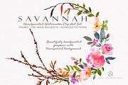 Savannah - Watercolor Floral Set, a Graphic by SmallHouseBigPony (Thumbnail 9 of 12)