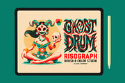 Ghost Drum • Risograph (Procreate), a Brush Add-On by G.A.R.M. Company (Thumbnail 1 of 11)