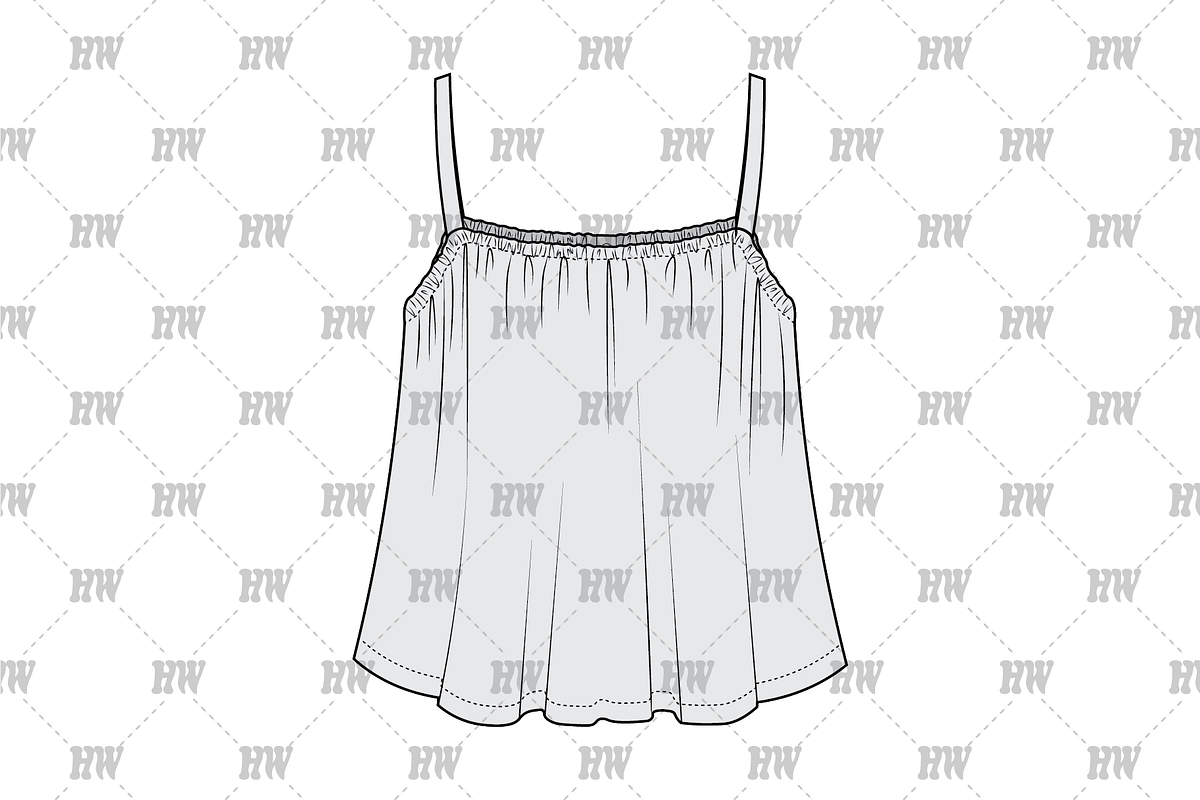 Summer Tank Top Fashion Flat, a Shirt Mockup by haydenwentworth (Photo 3 of 3)