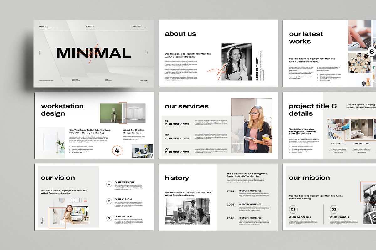 Minimal Presentation Template, a Presentation Template by MightyDesign (Photo 1 of 8)