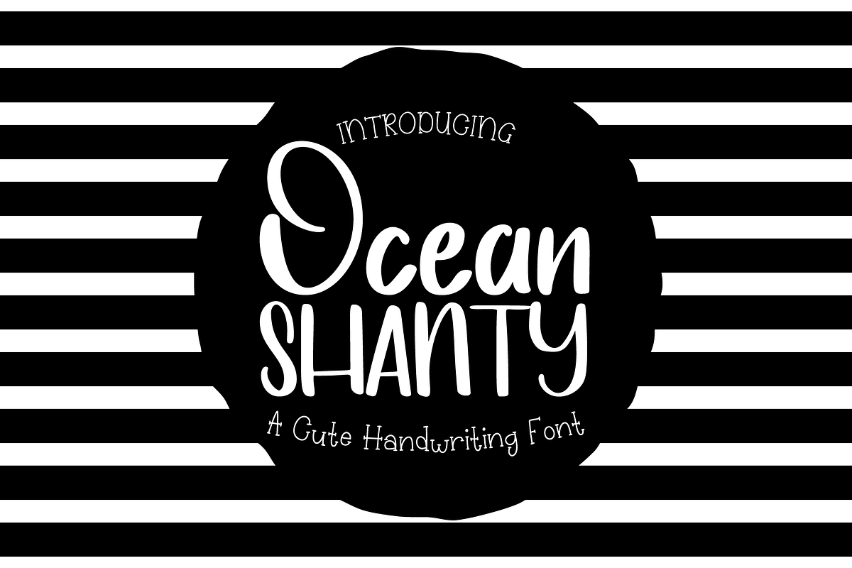 Ocean Shanty Cute Handwriting Font, a Sans Serif Font by Dancing with Ink (Photo 1 of 19)