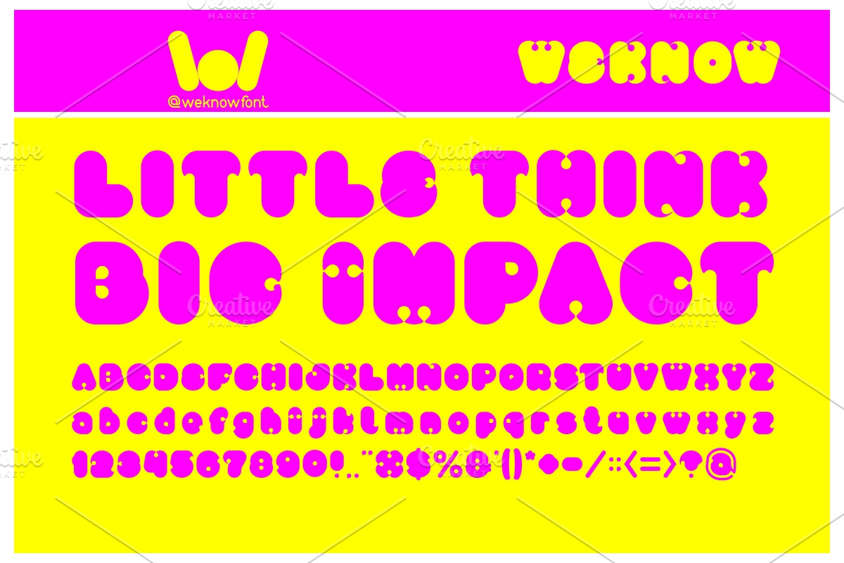 little think big impact, a Font by weknow (Photo 1 of 5)