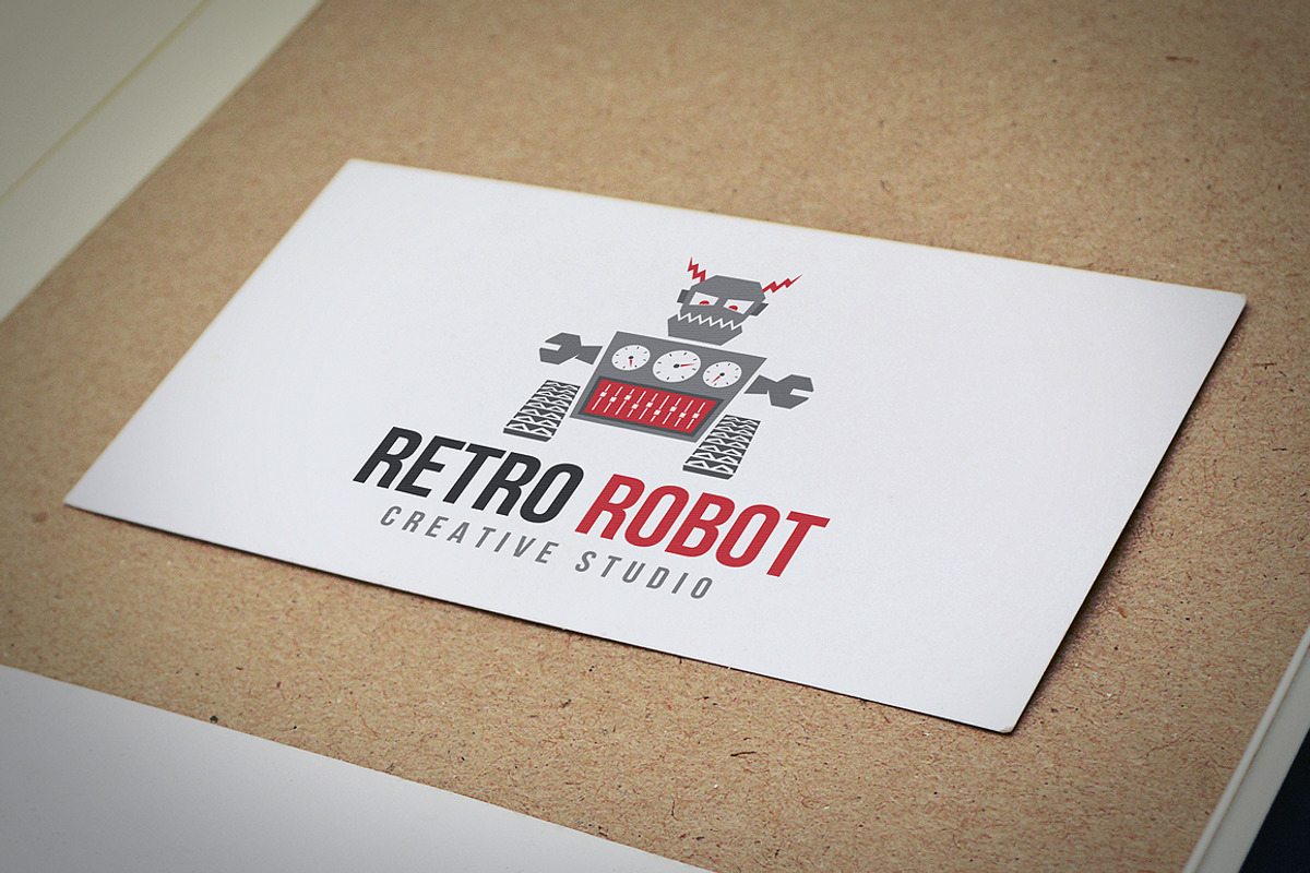 Retro Robot Logo Template, a Branding & Logo Template by Creativenauts (Photo 2 of 4)