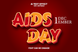 Aids Day 3D Text Effect