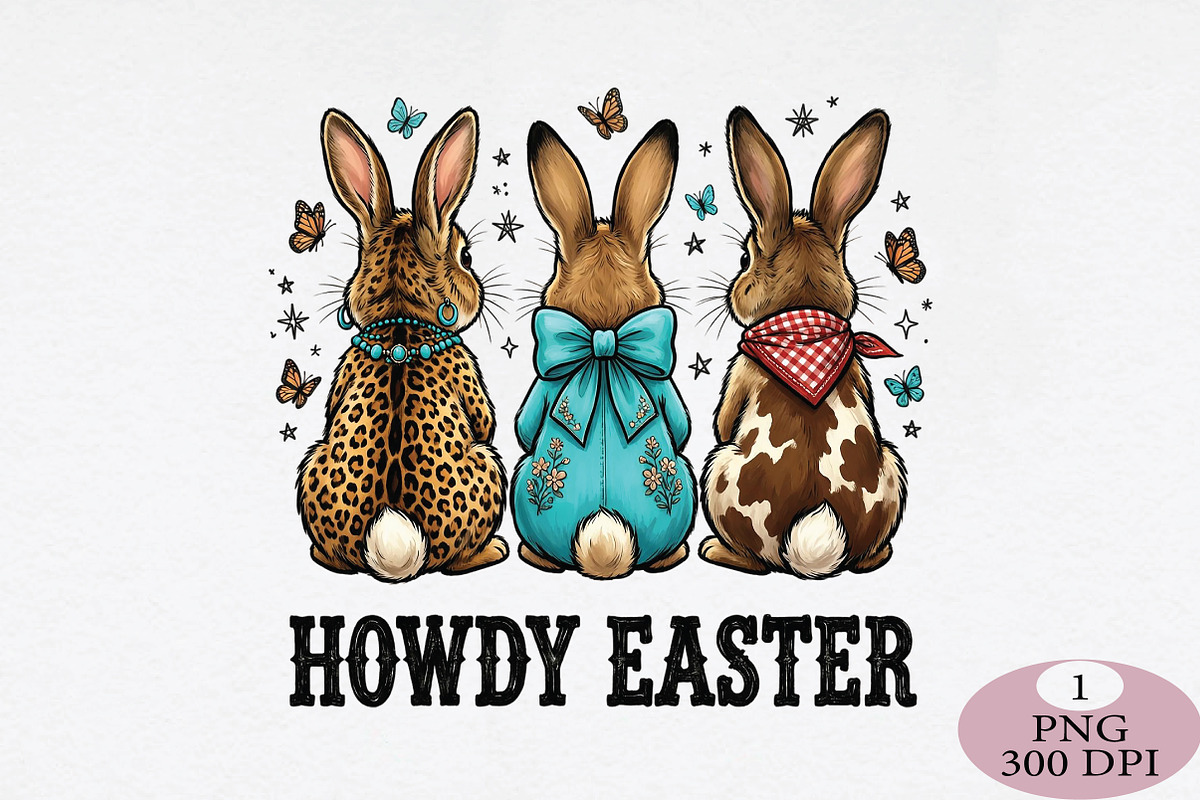 Howdy Easter Bunny Png, an Illustration by Daily.Designs (Photo 1 of 5)