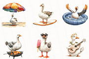 Silly Summer Goose Clipart, an Illustration by OK Design (Thumbnail 3 of 5)