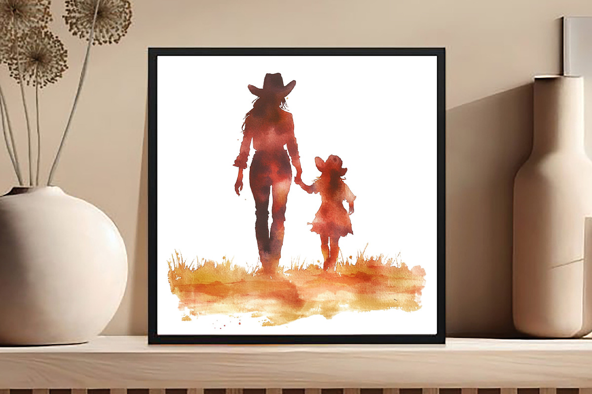 Western Mothers Day Cowgirl Clipart, an Illustration by DreamCafeArt (Photo 5 of 7)