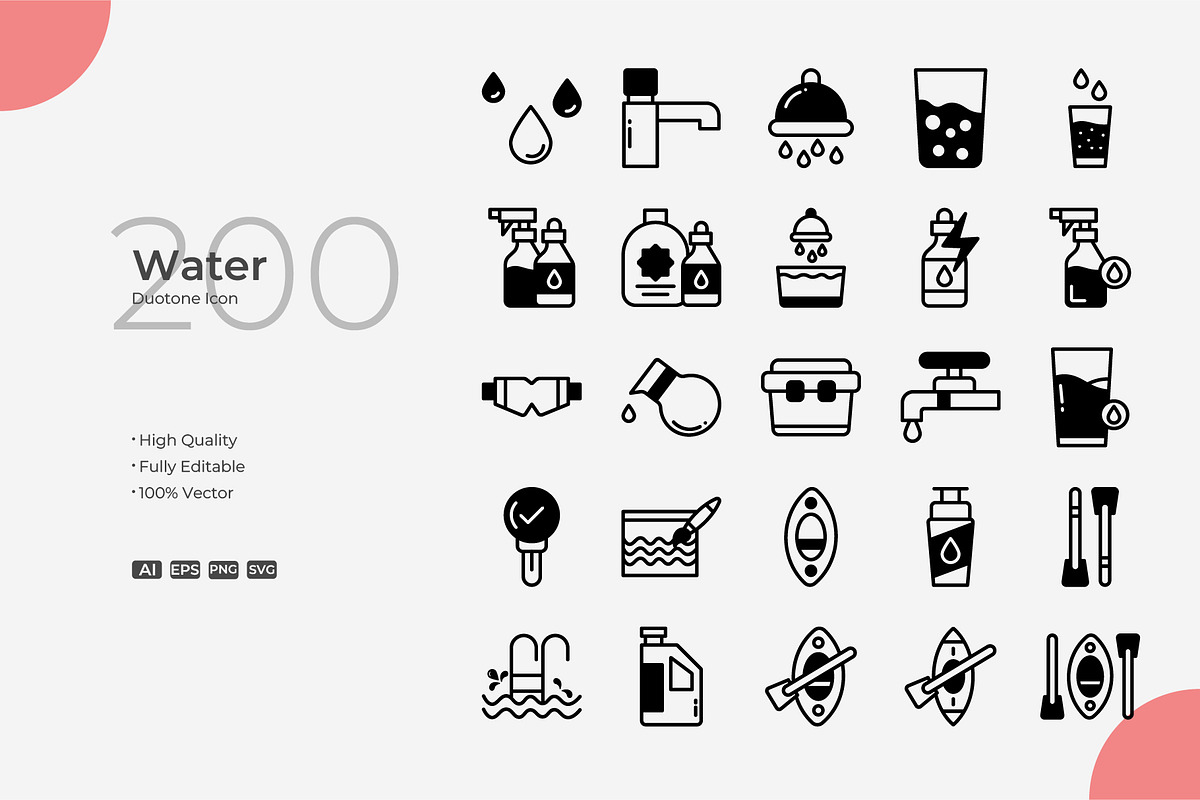 Water Duotone Icons, a Duotone Icon by Bloodline