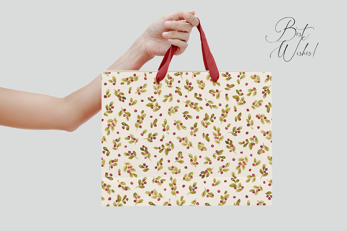 Christmas mistletoe pattern, a Pattern Graphic by SirenaArt (Photo 12 of 12)
