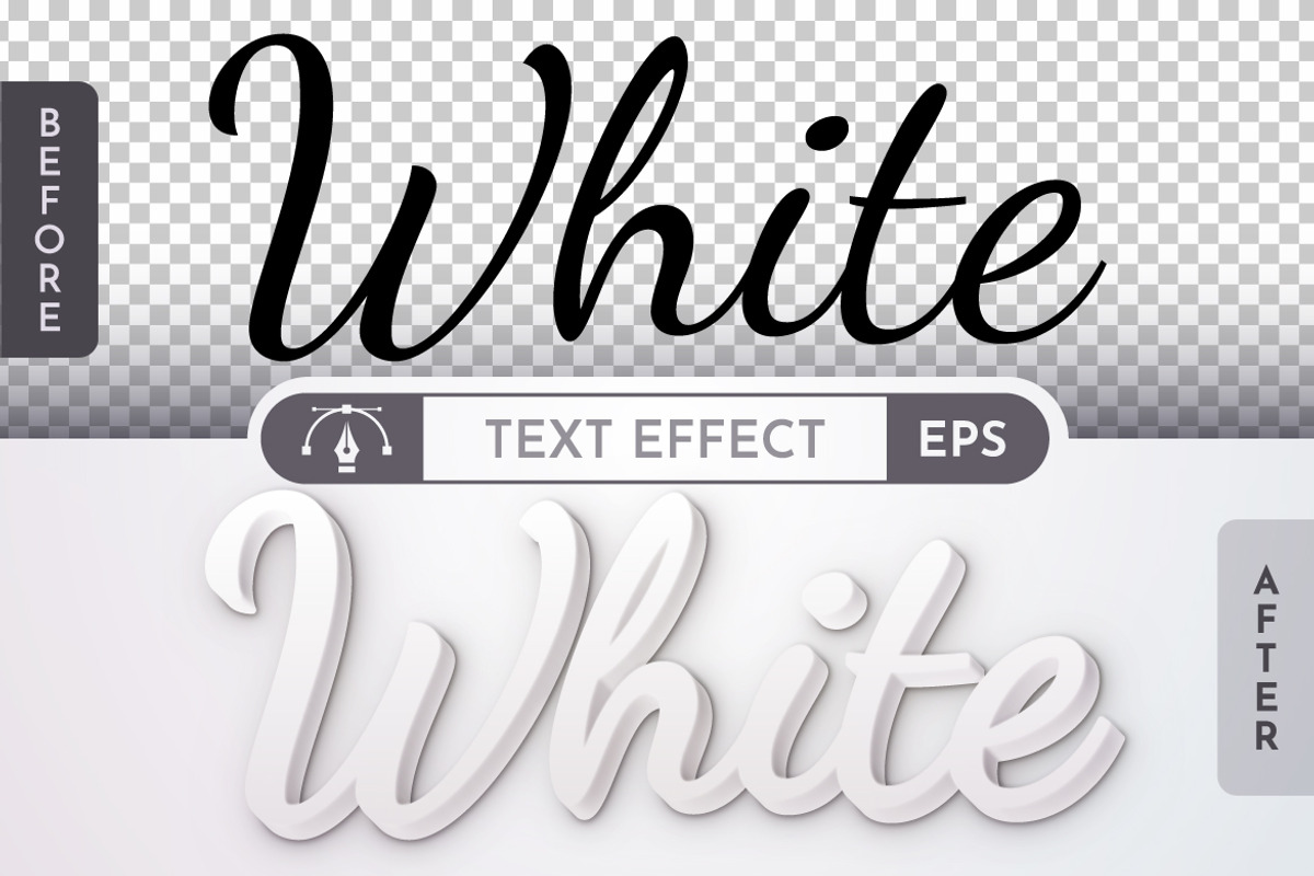 White Editable Text Effect, a Layer Style Add-On by rwgusev (Photo 2 of 6)