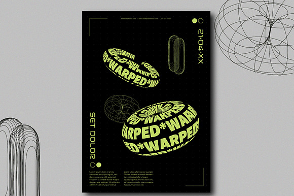 Black And Green 3D Typography Poster