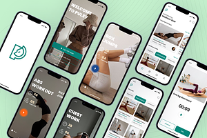 Pulsy - Fitness & Workout App UI Kit