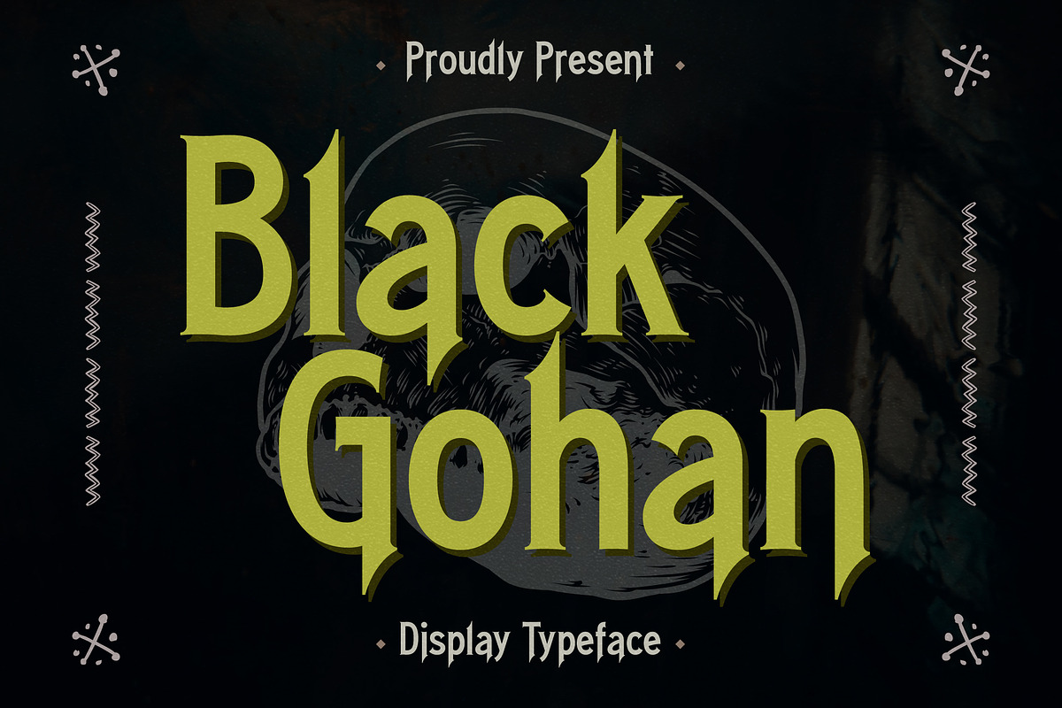 Black Gohan Display Typeface Font, a Sans Serif Font by Storytype Studio (Photo 1 of 15)