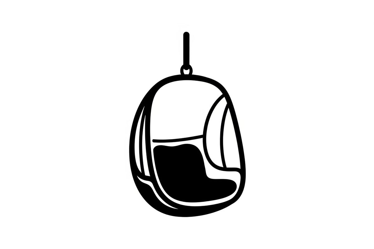 Hanging Egg Chair Silhouette Bundle, an Illustration by Designer_Momina (Photo 18 of 51)