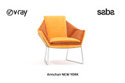 Shelving RUBIKA & armchair NEW YORK, a Furniture 3D Model by Vista 3d (Thumbnail 3 of 6)