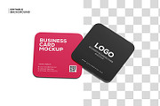 Rounded Square Name Card Mockup, an Advertising Mockup by RamStudio2 (Thumbnail 12 of 14)