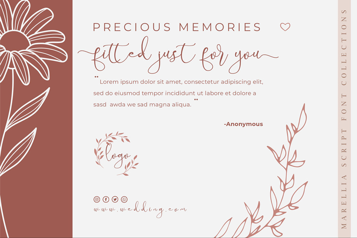 Marellia  Elegant Script Font, a Script Font by Aldedesign (Photo 4 of 9)