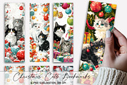 Cute Christmas Cats Bookmarks Png, an Illustration by Designworld (Thumbnail 1 of 3)