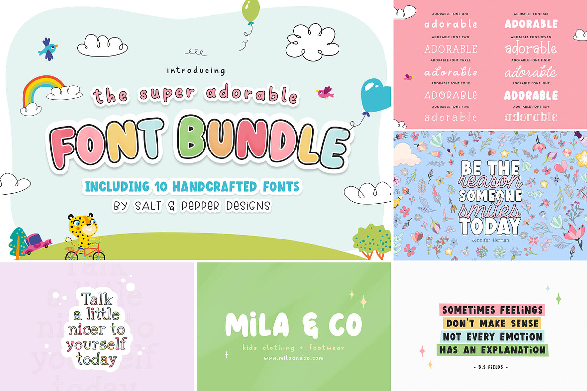 The HUGE Font Bundle (98% OFF) SALE, a Sans Serif Font by Salt & Pepper Designs (Photo 30 of 185)