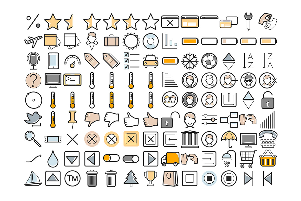 486 Web Application Icons, an Outline Icon by land art (Photo 4 of 7)