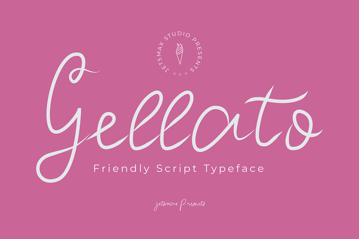 Gellato - Friendly Script Typeface, a Script Font by Jetsmax® Studio (Photo 1 of 10)