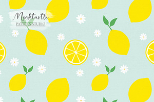 Lemon Seamless Pattern | Fruit