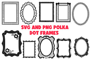 Black & White Polka Dot Frames