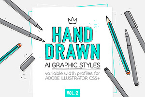 Hand Drawn Styles & Brushes Vol. 2