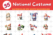 National Costume watercolor Jpg Back, a Person Illustration by John_Walker (Thumbnail 1 of 3)