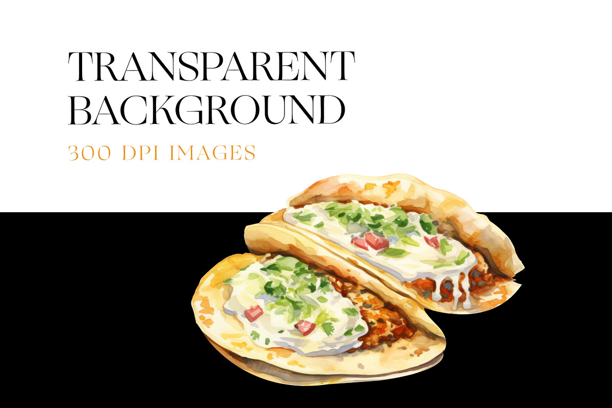 Mexican Food Clipart, Tacos, Nachos, a Food Illustration by BrushstrokeArtGB (Photo 7 of 9)