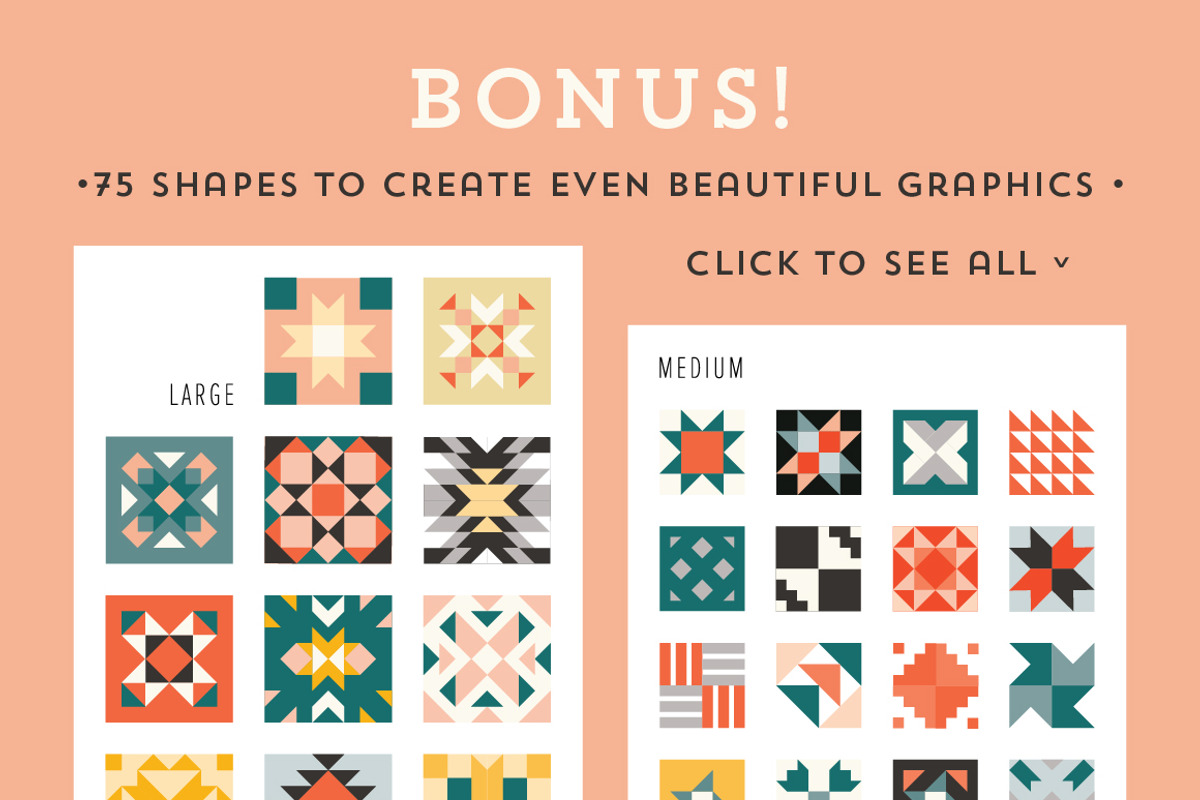 QUILT Geometric Patterns, a Pattern Graphic by Anugraha Design (Photo 5 of 7)