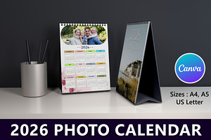 2026 Photo Calendar, a Stationery Template by Designmela01
