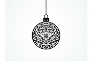 Festive Filigree Bauble Silhouette, an Object Graphic by Creativeshirt (Thumbnail 2 of 5)