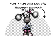 whimsical floral animal clipart PNG, an Illustration by one-touch (Thumbnail 17 of 18)