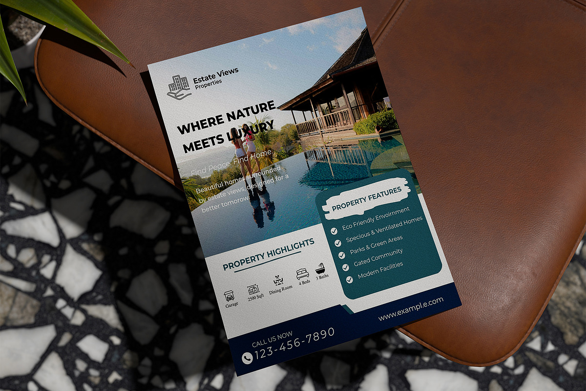 Estate | 5 Flyers | Canva, a Flyer Template by Mohammad Sarfaraz (Photo 2 of 6)