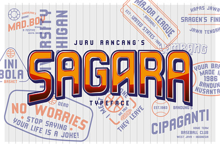 Sagara Typeface, a Font by Juru Rancang Studio
