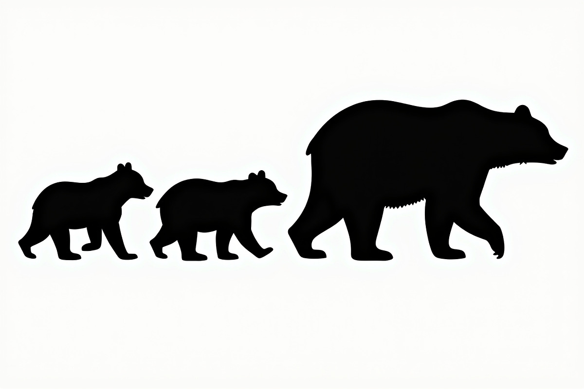 Bear Family Silhouette Bundle, an Illustration by jahid234 (Photo 5 of 9)