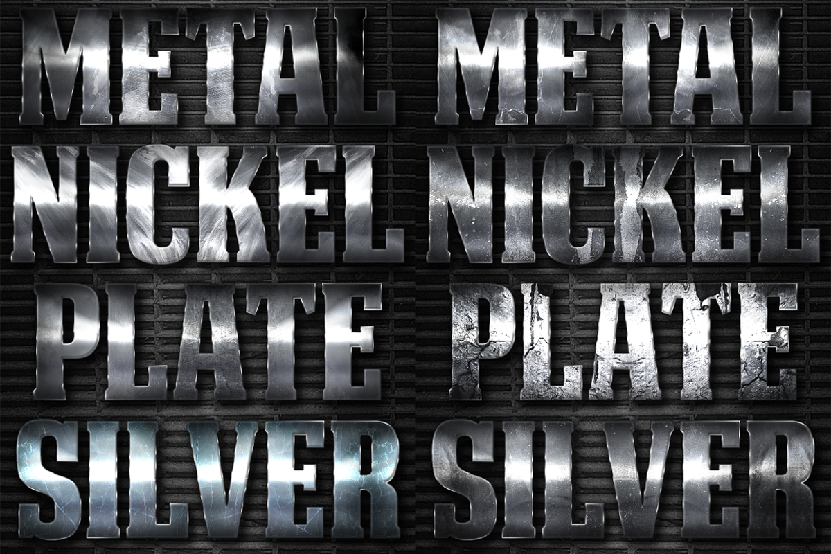 32 Extreme Metal Layer Styles 4, a Layer Style Add-On by DesignFathoms (Photo 1 of 2)