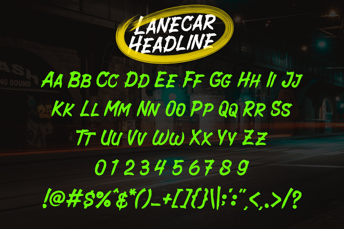 VT Lanecar Headline – Brush Font, a Handwritten Font by ViactionType (Photo 8 of 10)